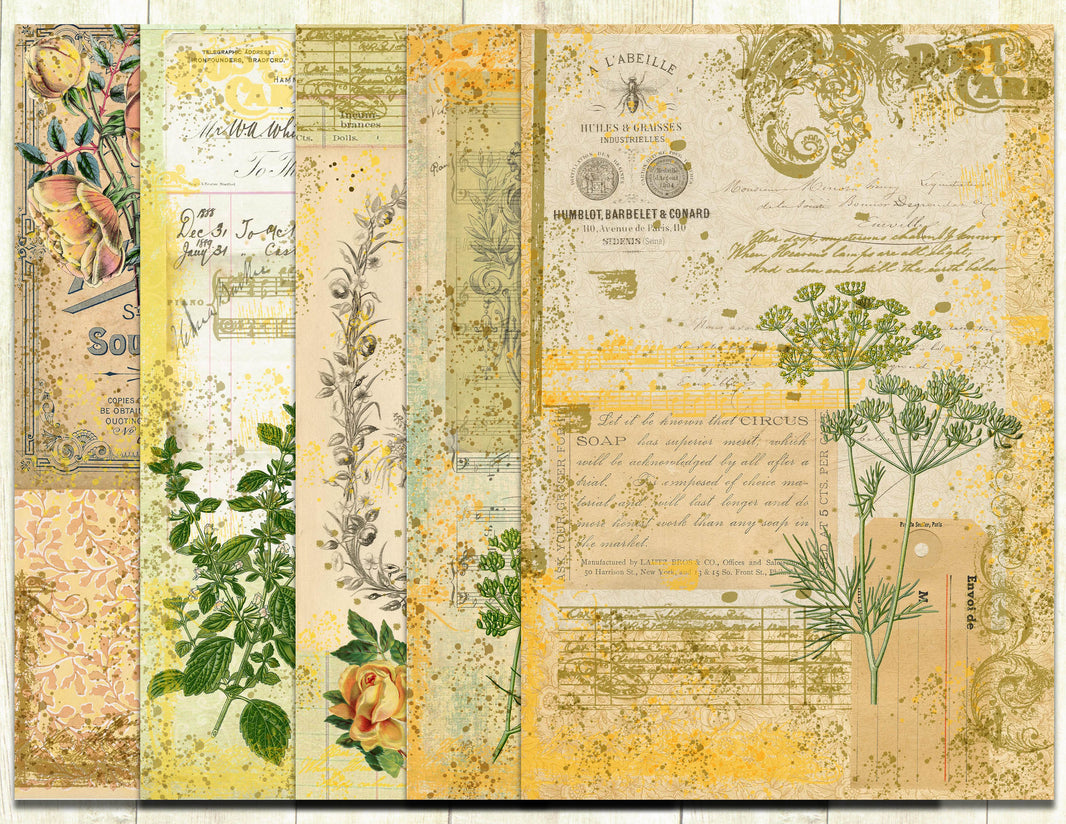 Vintage Junk Journal Printable Papers, Easy to Download and Print ...